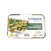 Aluminium Containers with Lid 83190 ( 1900 CC ) 315 mm Length x 215 mm Width x 38 mm Height 10 Pieces - hotpackwebstore.com - Aluminium Containers